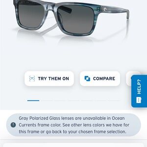 Costa Tybee Sunglasses in Blue size 55-19 M with Cork Case